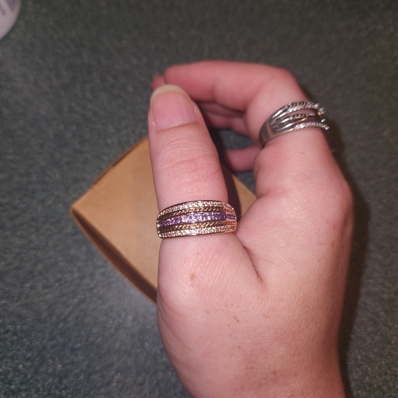Bomb Party Ring size 10 rbp#7023 Charming Grace Amethyst Cubic Zirconia NWT - Picture 5 of 5